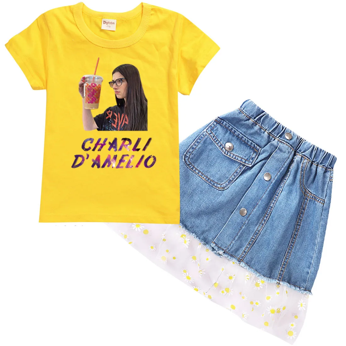 2-16Y Lovely Charli Damelio Merch T Shirt Kids Short Sleeve Cotton T Shirts Tops Shorts Skirts 2pcs Suit Baby Girls Clothing Set
2-16Y Lovely Charli Damelio Merch T Shirt Kids Short Sleeve Cotton T Shirts Tops Shorts Skirts 2pcs Suit Baby Girls Clothing Set