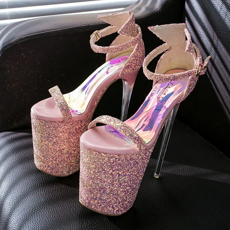20cm Ladies Super High Heels Fashion Sexy Nightclub Women Shoe Bling Sandals Bridal Wedding Dress Shoes Party Platform Sandals
20cm Ladies Super High Heels Fashion Sexy Nightclub Women Shoe Bling Sandals Bridal Wedding Dress Shoes Party Platform Sandals