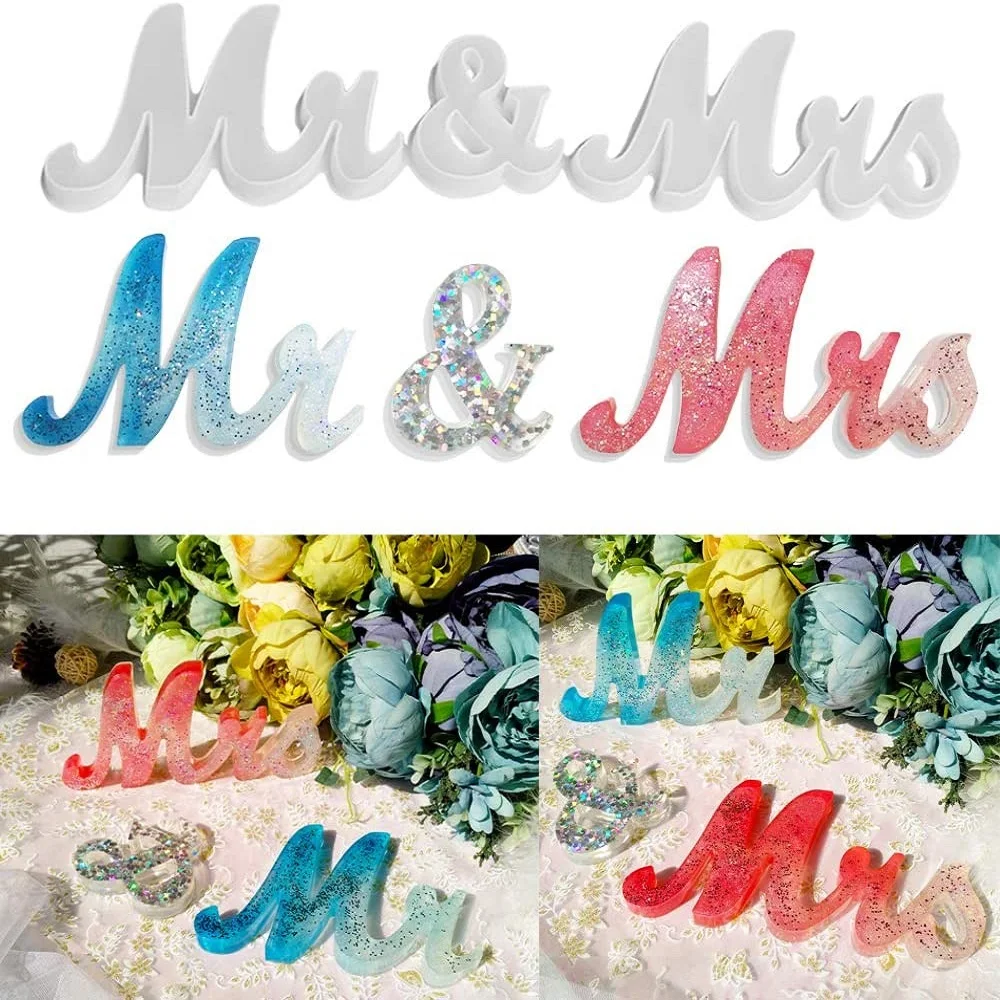 Формы Mr & Mrs из силиконовой смолы, буквы, кристаллы формы для эпоксидной смолы, для свадебного стола, праздничного стола, ужина
Формы Mr & Mrs из силиконовой смолы, буквы, кристаллы формы для эпоксидной смолы, для свадебного стола, праздничного стола, ужина