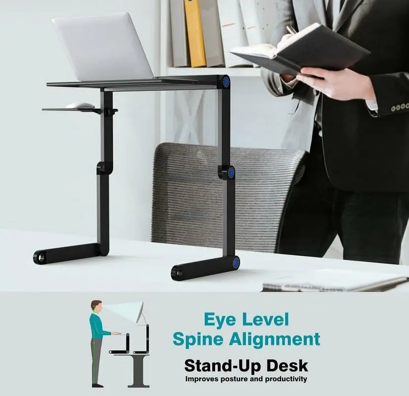 Alloy Folding Portable Laptop Desk Ergonomic Aluminum Bed Laptop Stand Pc Table Notebook Table Desk Stand With Mouse Pad
Alloy Folding Portable Laptop Desk Ergonomic Aluminum Bed Laptop Stand Pc Table Notebook Table Desk Stand With Mouse Pad