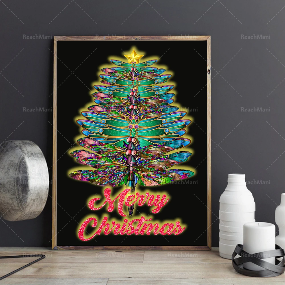 Dragonfly Christmas tree poster, dragonfly art print, rainbow dragonfly poster insect, dragonfly lover Christmas poster
Dragonfly Christmas tree poster, dragonfly art print, rainbow dragonfly poster insect, dragonfly lover Christmas poster