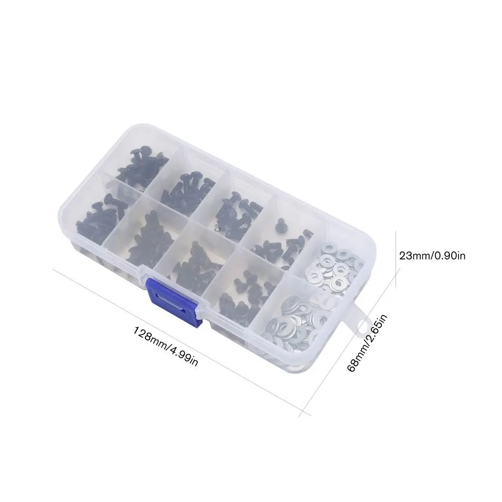 180pcs Universal Screws Box Set for 1/10 HSP Traxxas Tamiya HPI Kyosho D90 SRC10 Remote Control RC Model Car Parts
180pcs Universal Screws Box Set for 1/10 HSP Traxxas Tamiya HPI Kyosho D90 SRC10 Remote Control RC Model Car Parts