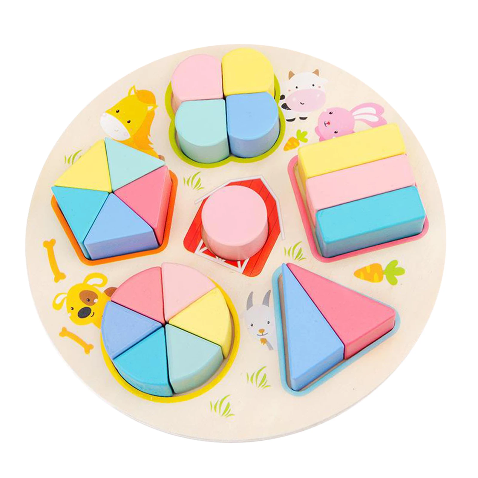Fraction Puzzle Board Ealry Educational Toy Geometric Shapes Jigsaw Puzzles Block Materials Gift for Kids Ages 3-6
Fraction Puzzle Board Ealry Educational Toy Geometric Shapes Jigsaw Puzzles Block Materials Gift for Kids Ages 3-6