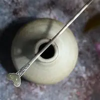 Original design Thai silver hair jewelry hairpin Ruyi lock Chinese retro natural Hetian jasper charm women's silver jewelry