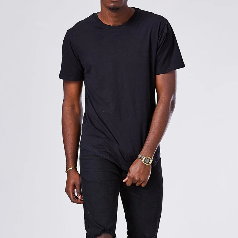Fashion Hip Hop Solid Color Basic Men's T-shirt Summer Short Sleeve Round Neck Swag Hem Tee Shirt Black White Top Clothes Man
Fashion Hip Hop Solid Color Basic Men's T-shirt Summer Short Sleeve Round Neck Swag Hem Tee Shirt Black White Top Clothes Man