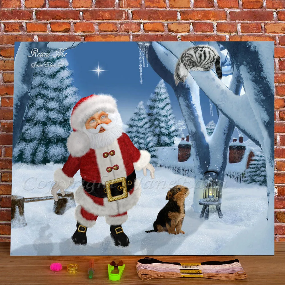 Christmas Santa Claus Printed Water-Soluble Canvas 11CT Cross Stitch Kit Embroidery DMC Threads Handmade Knitting Decor
Christmas Santa Claus Printed Water-Soluble Canvas 11CT Cross Stitch Kit Embroidery DMC Threads Handmade Knitting Decor
