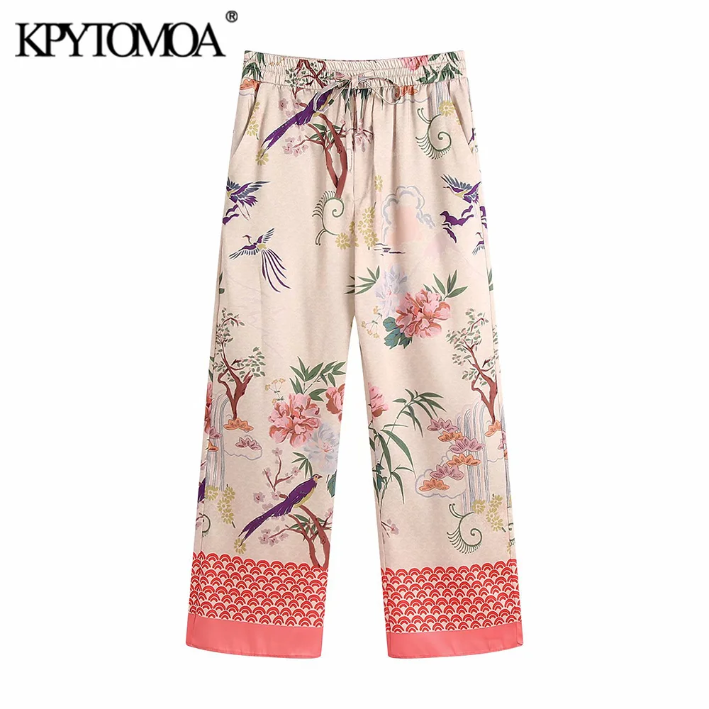 KPYTOMOA Women Fashion Side Pockets Floral Print Straight Pants Vintage High Elastic Waist Drawstring Female Trousers Mujer
KPYTOMOA Women Fashion Side Pockets Floral Print Straight Pants Vintage High Elastic Waist Drawstring Female Trousers Mujer
