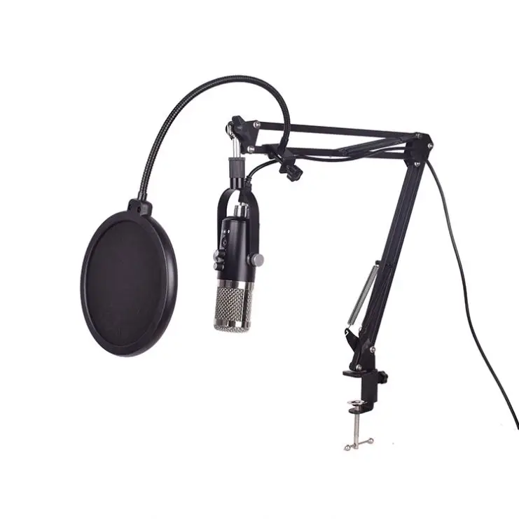 

Professional studio microphone YouTube Tik Tok Streaming Broadcast Recording USB Condenser Mic pop filter arm stand kit podcast