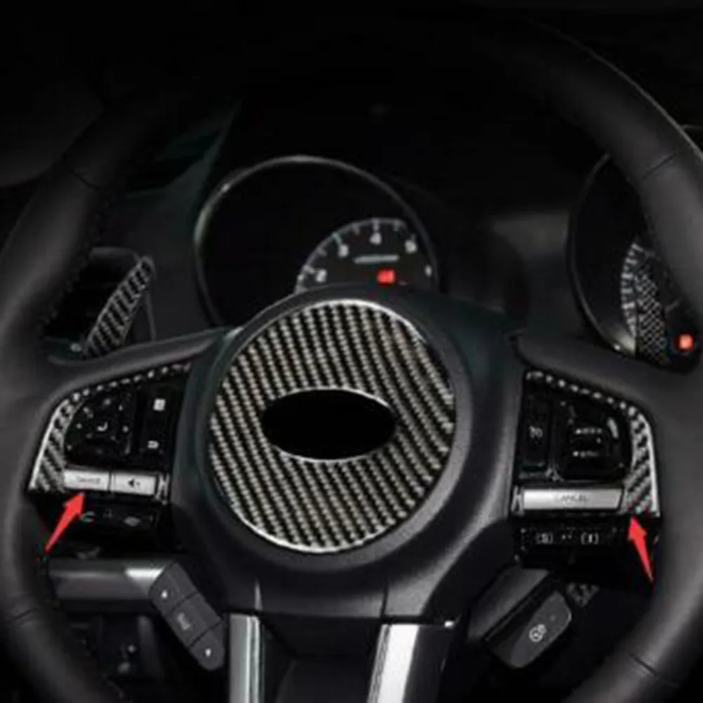Real Carbon Fiber Steering Wheel Button Trim Reliable Installation Easy Installtion Inner Accessories
Real Carbon Fiber Steering Wheel Button Trim Reliable Installation Easy Installtion Inner Accessories