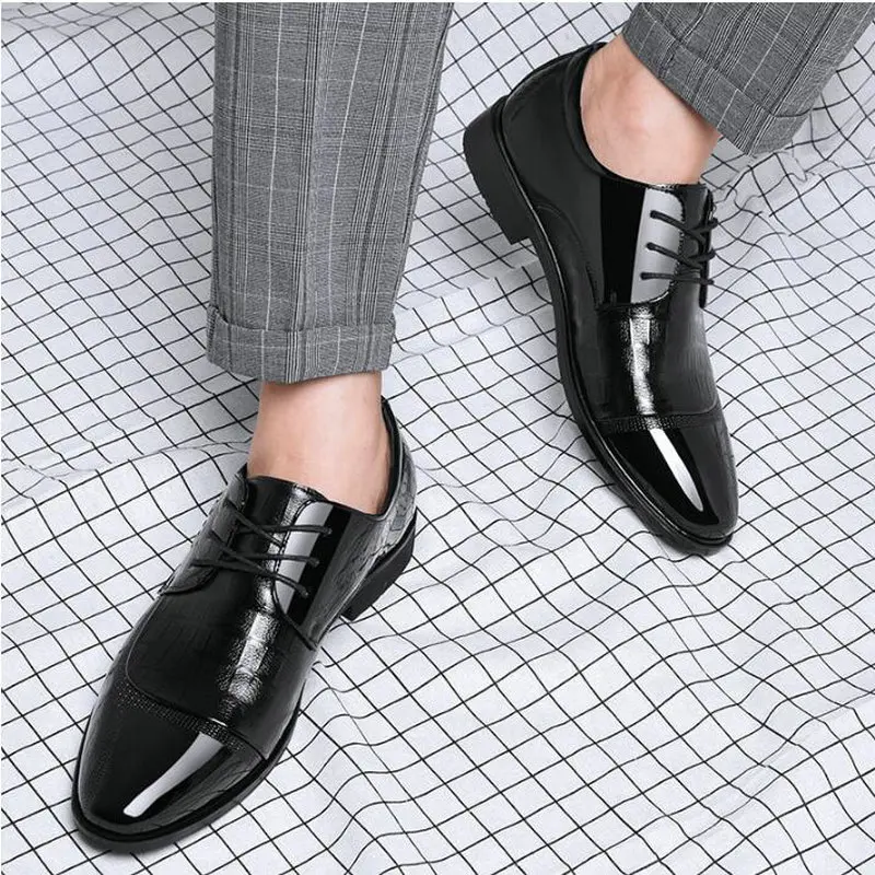 mens pointed toe dress shoes classic derbies New italian oxford shoes for men luxury mens patent leather wedding shoes A53-09
mens pointed toe dress shoes classic derbies New italian oxford shoes for men luxury mens patent leather wedding shoes A53-09