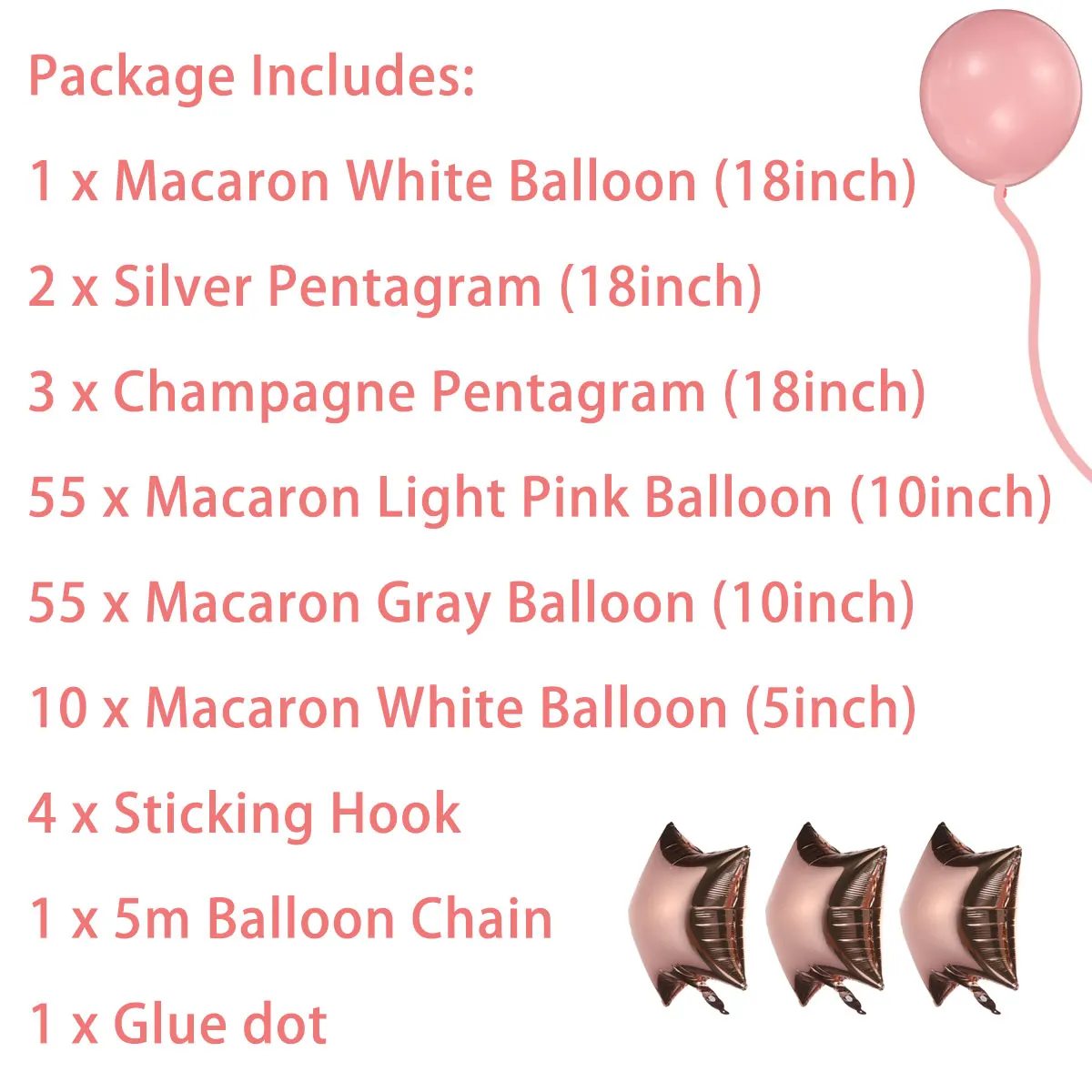 18inch Star Foil Balloons Silver Macaron Latex Balloon Baby Shower Garland Kids Birthday Wedding Party Decor Gift Pink White
18inch Star Foil Balloons Silver Macaron Latex Balloon Baby Shower Garland Kids Birthday Wedding Party Decor Gift Pink White