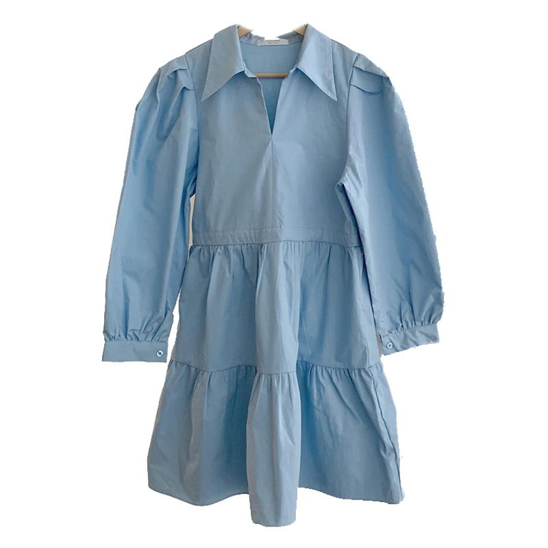 ZAWAHIKI Elegant Fashion Women's Dress Spring 2021 Turn Down Collar Long Sleeve Slim Waist Vestidos A-line Solid Mini Dress
ZAWAHIKI Elegant Fashion Women's Dress Spring 2021 Turn Down Collar Long Sleeve Slim Waist Vestidos A-line Solid Mini Dress