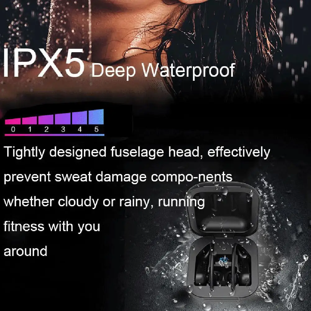 New B1 Wireless Headphones Bluetooth 5.0 TWS Headset Digital Display Screen Waterproof 8D Stereo HIFI Sound Earphone
New B1 Wireless Headphones Bluetooth 5.0 TWS Headset Digital Display Screen Waterproof 8D Stereo HIFI Sound Earphone