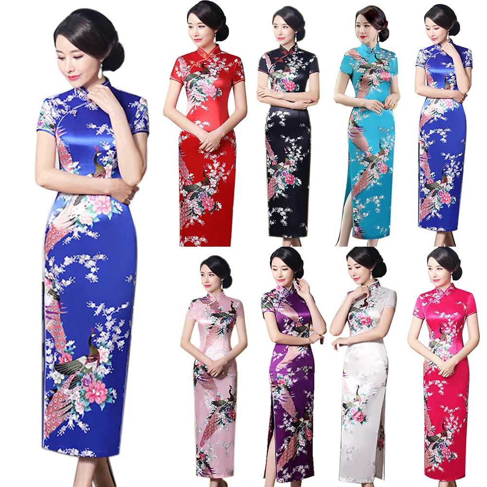 Chinese Traditional Dress Flower Print Elegant Short Sleeve Cheongsam Stand Collar Tight Bodycon Dress Cheongsam Women Dress
Chinese Traditional Dress Flower Print Elegant Short Sleeve Cheongsam Stand Collar Tight Bodycon Dress Cheongsam Women Dress