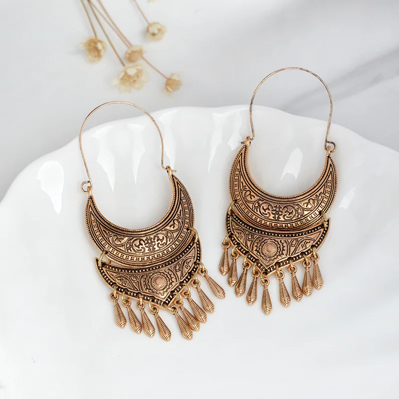New Drop Earrings For Women Girls Retro Ethnic Creative Moon Sun Pattern Earring Handmade Fashion Style Jewelry Party Daily Wear
New Drop Earrings For Women Girls Retro Ethnic Creative Moon Sun Pattern Earring Handmade Fashion Style Jewelry Party Daily Wear