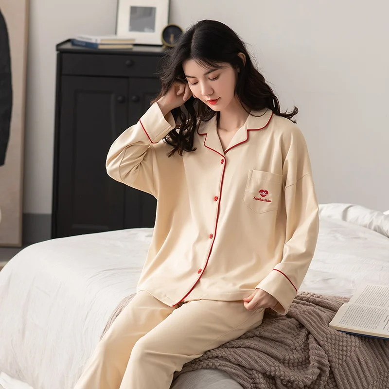 BZEL Large Size Pijamas Set Women Cotton Sleepwear Turn-Down Collar Pajamas Casual Home Wear Loungewear Loose Pyjamas New Nighty
BZEL Large Size Pijamas Set Women Cotton Sleepwear Turn-Down Collar Pajamas Casual Home Wear Loungewear Loose Pyjamas New Nighty