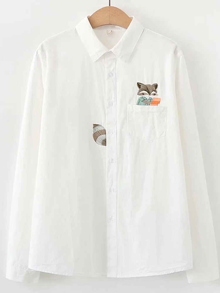 Fashion Designer 2022 Spring 100% Cotton Shirt Women White Single Breasted Embroidery High Quality Office Lady Blouse
Fashion Designer 2022 Spring 100% Cotton Shirt Women White Single Breasted Embroidery High Quality Office Lady Blouse