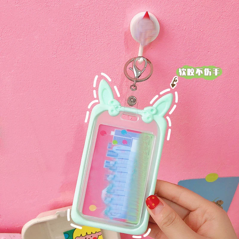 Cute Cartoon Silicone ID Credit Card Holder Retractable Card Holder Child Bus Card Cover Case
Cute Cartoon Silicone ID Credit Card Holder Retractable Card Holder Child Bus Card Cover Case