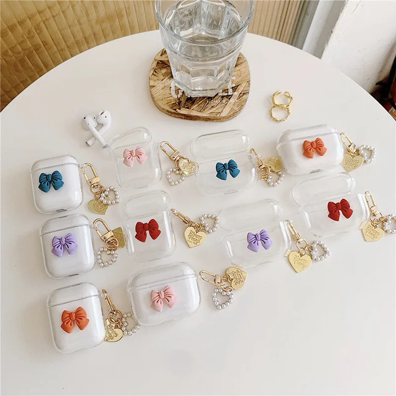 Чехол для Apple Airpods 1, 2 Pro, Air pods, мягкий, прозрачный, с милым бантом, с брелоком
Чехол для Apple Airpods 1, 2 Pro, Air pods, мягкий, прозрачный, с милым бантом, с брелоком