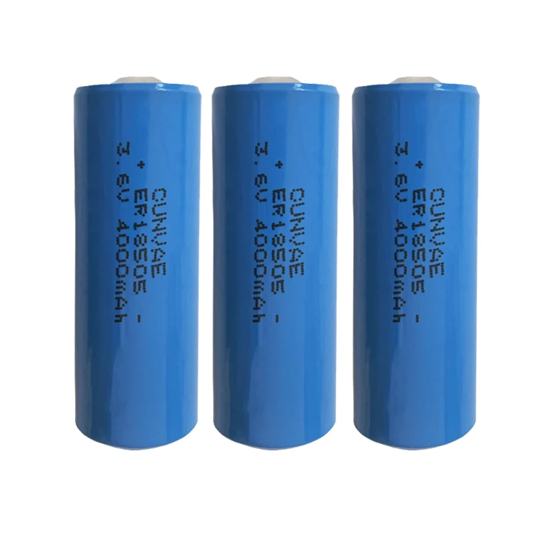 3packs CUNVAE ER18505 18505 3.6V A size Lithium Battery ER18505 LS18505 4000Mah Li-SOCl2 Battery PLC controly battery
3packs CUNVAE ER18505 18505 3.6V A size Lithium Battery ER18505 LS18505 4000Mah Li-SOCl2 Battery PLC controly battery