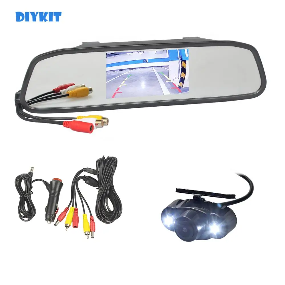 DIYKIT 4.3 inch TFT LCD Display Rear View Mirror Monitor Car Monitor LED Backup Car Camera Parking Camera System
DIYKIT 4.3 inch TFT LCD Display Rear View Mirror Monitor Car Monitor LED Backup Car Camera Parking Camera System