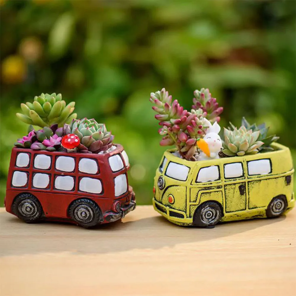 Cartoon Bus Succulents Flower Pots Small Flower Pots Plant Containers with Drain Holes Home Indoor Outdoor Garden Decoration
Cartoon Bus Succulents Flower Pots Small Flower Pots Plant Containers with Drain Holes Home Indoor Outdoor Garden Decoration