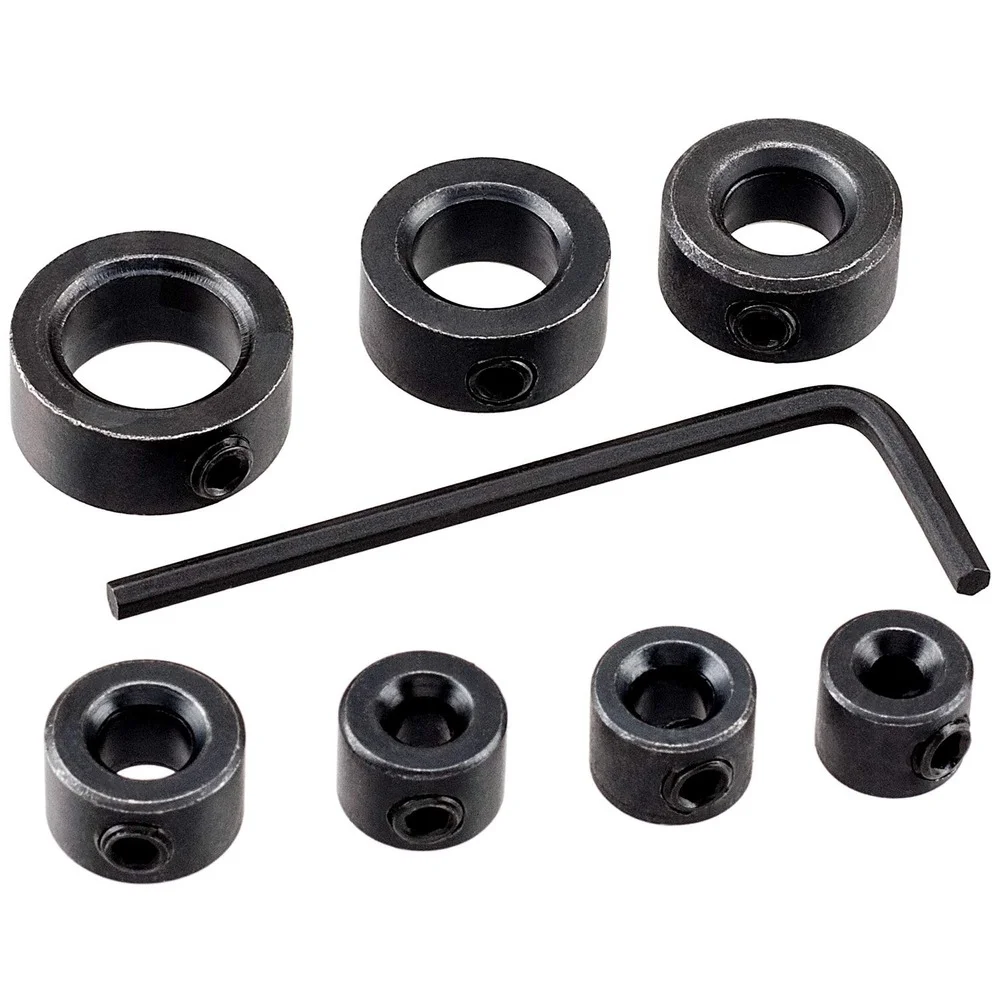 8pc/set Woodworking Drill Bit Limited Ring Collar with 1/2 Inch Allen Wrench 1/8" 3/16” 1/4” 5/16” 3/8” 7/16” Locator Limit Ring
8pc/set Woodworking Drill Bit Limited Ring Collar with 1/2 Inch Allen Wrench 1/8" 3/16” 1/4” 5/16” 3/8” 7/16” Locator Limit Ring