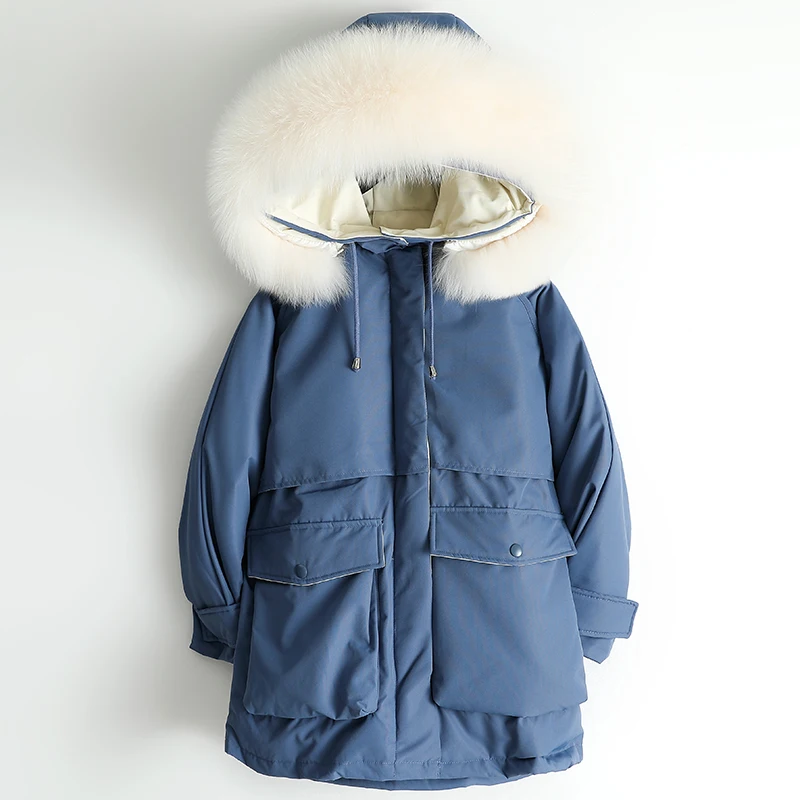 Tcyeek Winter Jacket 2020 Korean Mid Long Thick Warm Duck Down Coat Female Real Fox Fur Hooded Down Parka Ladies Outerwear 3021
Tcyeek Winter Jacket 2020 Korean Mid Long Thick Warm Duck Down Coat Female Real Fox Fur Hooded Down Parka Ladies Outerwear 3021