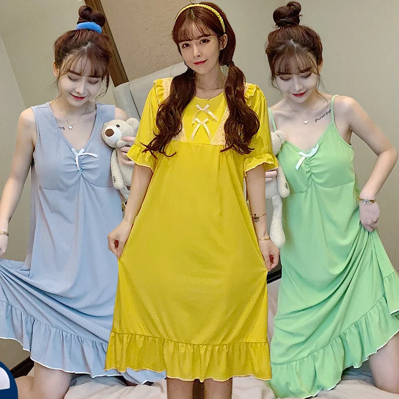 2021 Summer Sexy Short Sleeve Cotton Sweet Princess Lace Nightgowns for Women Sleepwear Night Dress Nightdress Home Dress Nighty
2021 Summer Sexy Short Sleeve Cotton Sweet Princess Lace Nightgowns for Women Sleepwear Night Dress Nightdress Home Dress Nighty