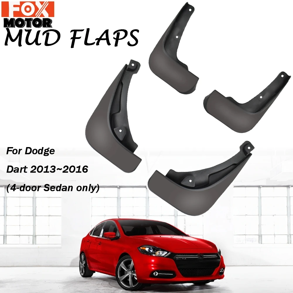 

OE Styled Molded Car Mud Flaps For Dodge Dart 2013-2016 Sedan Mudflaps Splash Guards Flap Mudguards Car Styling