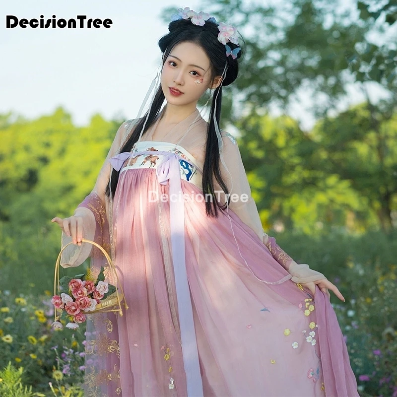 

2021 Китайский традиционный костюм феи древних времен династии Хань одежда принцессы для девочек национальный костюм ханьфу для сцены плать...
