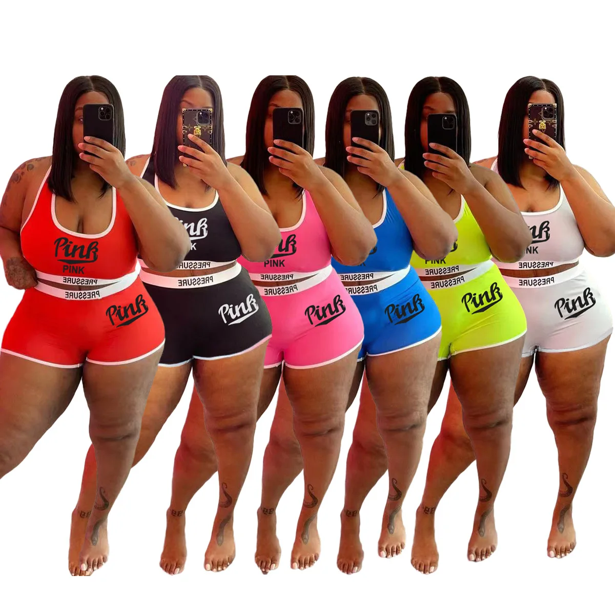 5XL Plus Size Two Piece Fashion Women's Clothing Sexy Sleeveless Vest Personalized Letter Printing Loose Casual Swimsuit Suit
5XL Plus Size Two Piece Fashion Women's Clothing Sexy Sleeveless Vest Personalized Letter Printing Loose Casual Swimsuit Suit