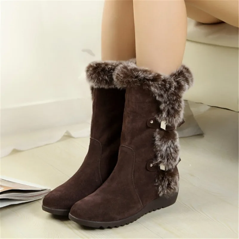 Brown New Winter Women Casual Warm Fur Mid-Calf Boots shoes Women Slip-On Round Toe flats Snow Boots shoes Muje Plus size RTG5
Brown New Winter Women Casual Warm Fur Mid-Calf Boots shoes Women Slip-On Round Toe flats Snow Boots shoes Muje Plus size RTG5