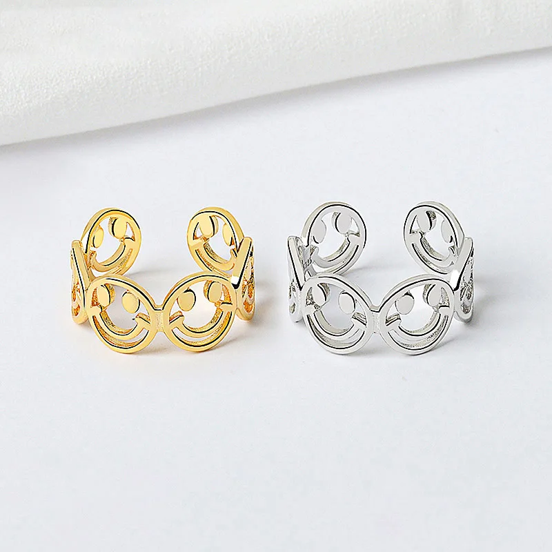 JMYUMI 925 Sterling Silver Finger Rings Fine Jewelry New Fashion Creative Hollow Smiley Face Elegant Party Accessories Gifts
JMYUMI 925 Sterling Silver Finger Rings Fine Jewelry New Fashion Creative Hollow Smiley Face Elegant Party Accessories Gifts