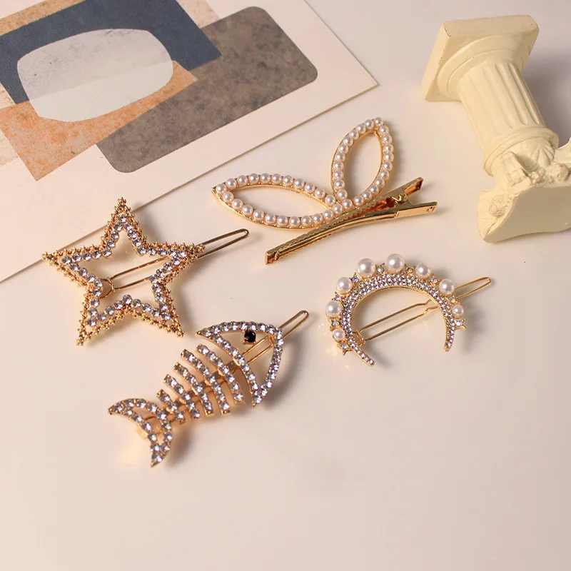 Korean Simple Pearls Metal Hair Clips For Women Girls Rabbit Ears Flower Star Rhinestones Hairpin Geometric Hair Accessories
Korean Simple Pearls Metal Hair Clips For Women Girls Rabbit Ears Flower Star Rhinestones Hairpin Geometric Hair Accessories