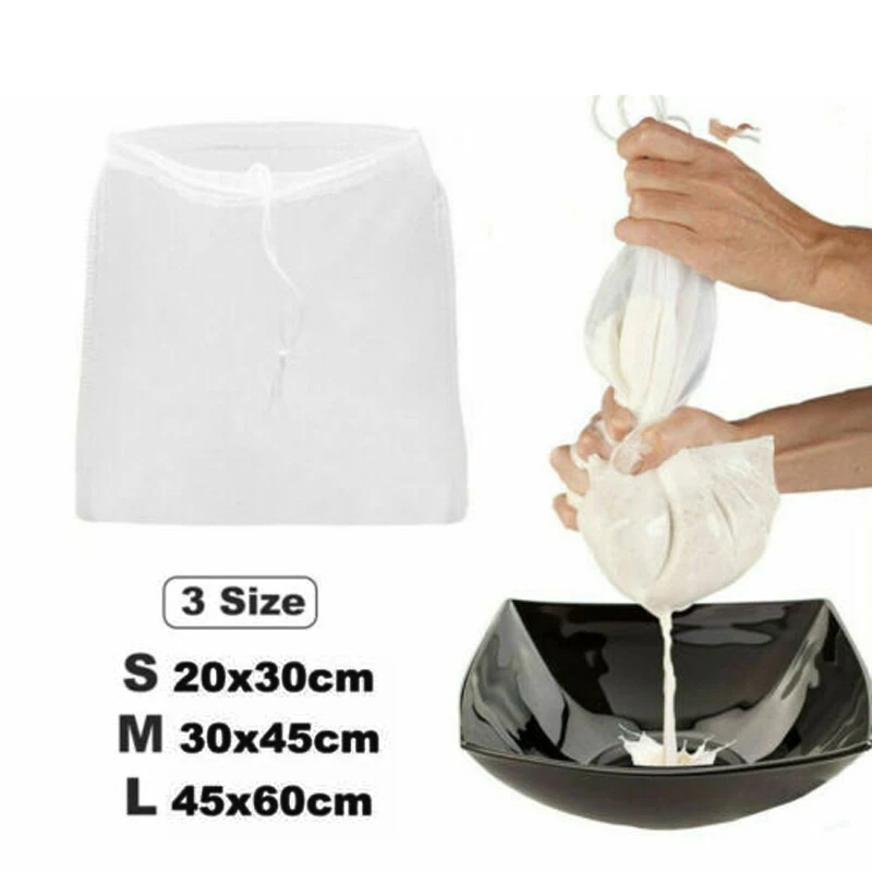 1Pc Nylon Straining Bag Reusable Soy Wine Tea Coffee Filter Bags Kitchen Filtration Strainer Colander Soup Tea Bag Homebrew Tool
1Pc Nylon Straining Bag Reusable Soy Wine Tea Coffee Filter Bags Kitchen Filtration Strainer Colander Soup Tea Bag Homebrew Tool
