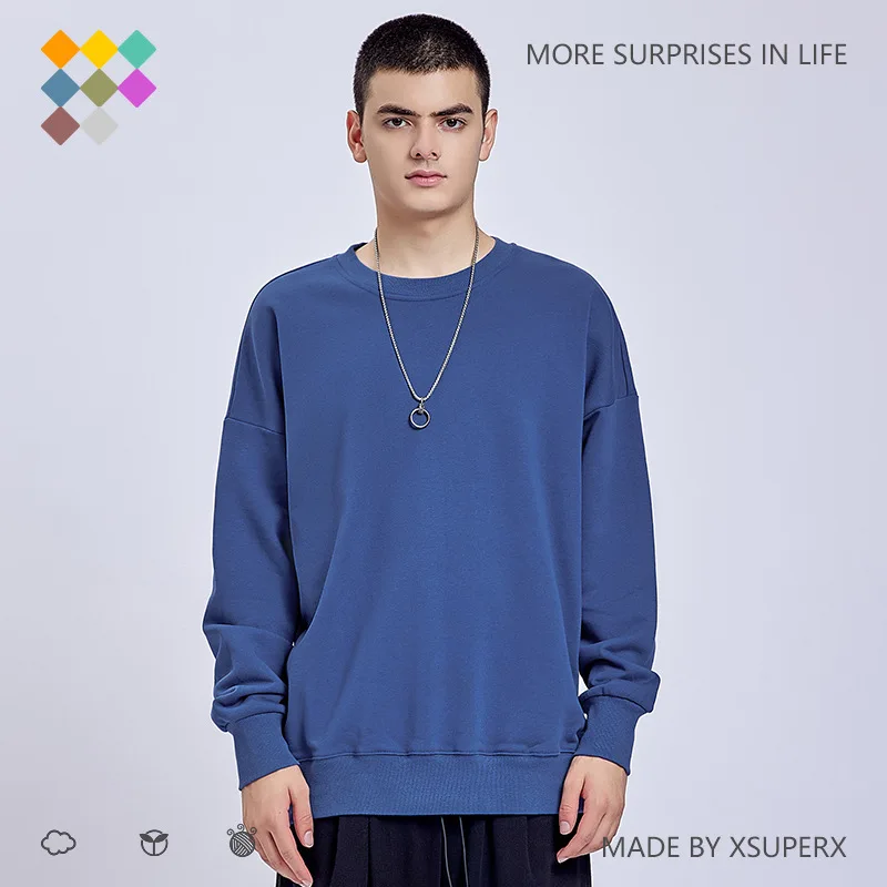 SS21SUP European And American Tide Brand Round Neck Loose Solid Color Men's Sweater Pure Cotton Long-Sleeved Oversize Casual Pul
SS21SUP European And American Tide Brand Round Neck Loose Solid Color Men's Sweater Pure Cotton Long-Sleeved Oversize Casual Pul