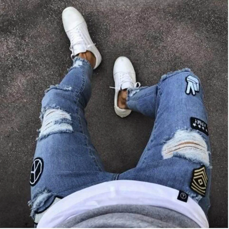 2020 Latest Style Wear Fashionable Zipper Jeans Men Trend Knee Hole Design High Street Small Feet Motorcycle Pants Four Seasons
2020 Latest Style Wear Fashionable Zipper Jeans Men Trend Knee Hole Design High Street Small Feet Motorcycle Pants Four Seasons