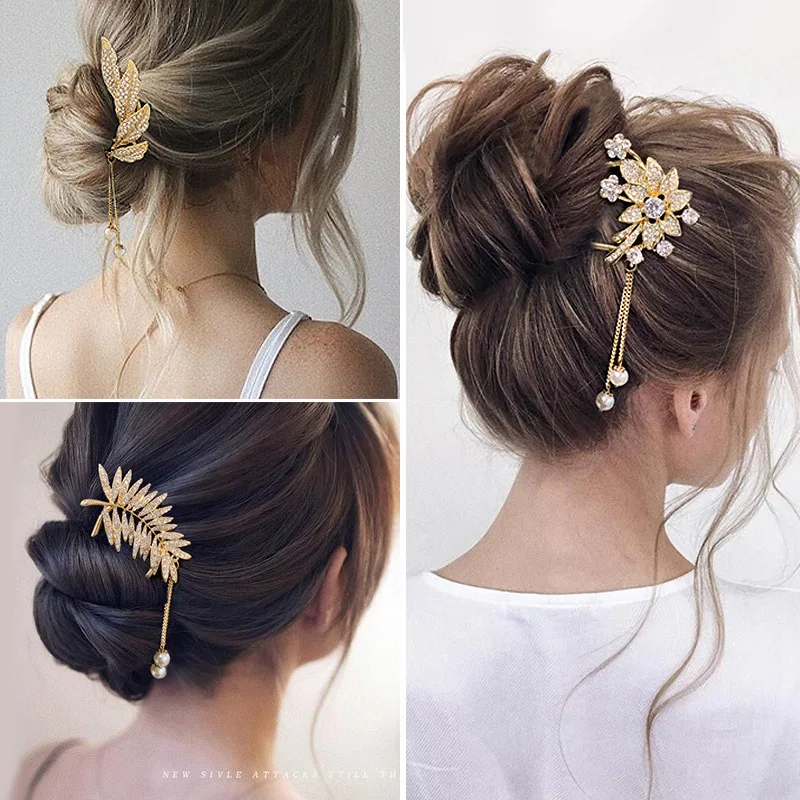 2022 New Women Elegant Gold U Shape Metal Pins Hair Sticks Hair Clip Pearl Tassel Headband Hairpins Fashion Hair Accessories
2022 New Women Elegant Gold U Shape Metal Pins Hair Sticks Hair Clip Pearl Tassel Headband Hairpins Fashion Hair Accessories