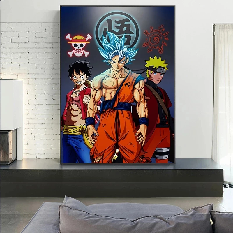Japanese Prints Painting Modular Son Goku Pictures Canvas Wall Artwork Luffy Home Naruto Decor Modern Bedside Background Poster
Japanese Prints Painting Modular Son Goku Pictures Canvas Wall Artwork Luffy Home Naruto Decor Modern Bedside Background Poster