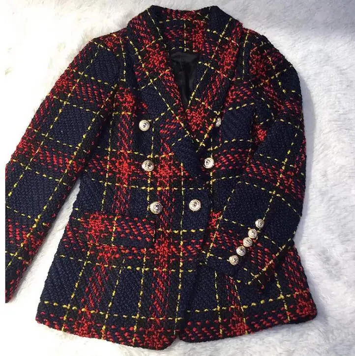High Quality Tweed Runway Designer Vintage Plaid Blazer Retro Slim Fit 2020 New Autumn Winter Womens Jacket Outwear Ladies Coat
High Quality Tweed Runway Designer Vintage Plaid Blazer Retro Slim Fit 2020 New Autumn Winter Womens Jacket Outwear Ladies Coat