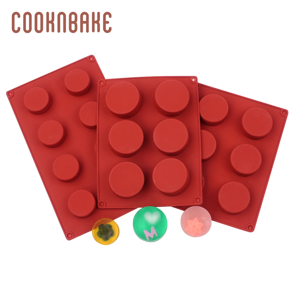 Оптовая продажа, силиконовая форма для мыла, 10 шт., круглая форма для торта, хлеба, оборудование для выпечки дисков, мыло ручной работы, смола,...