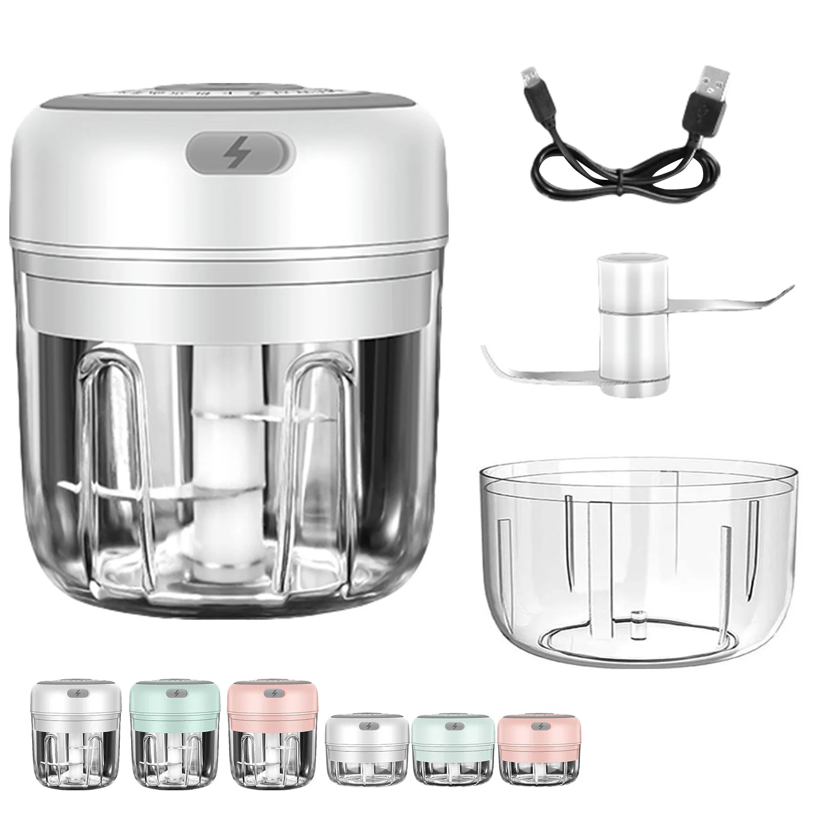 100ML/250ML Portable Electric Mini Garlic Chopper Food Chopper USB Mincer Grinder For Garlic Chili Vegetable Nuts
100ML/250ML Portable Electric Mini Garlic Chopper Food Chopper USB Mincer Grinder For Garlic Chili Vegetable Nuts