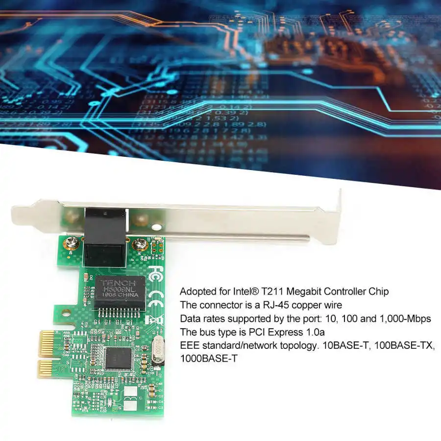 Гигабитный сетевой контроллер адаптер для Intel I211 один порт EsxiPXE бездисковая