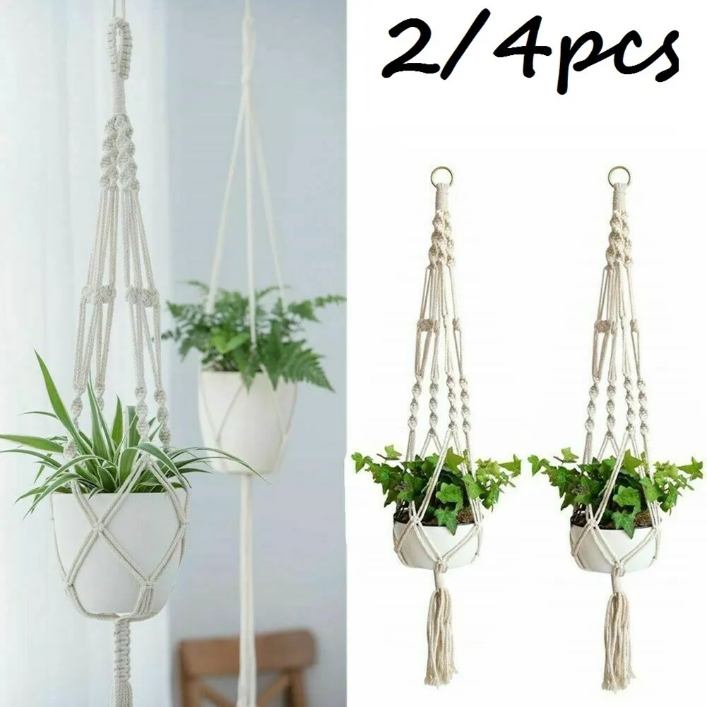 2/4pcs Pot Holder Rope Macrame Rope Plant Hanger Basket Flower Pot Hanging Holder Garden Decor Hanging Baskets
2/4pcs Pot Holder Rope Macrame Rope Plant Hanger Basket Flower Pot Hanging Holder Garden Decor Hanging Baskets