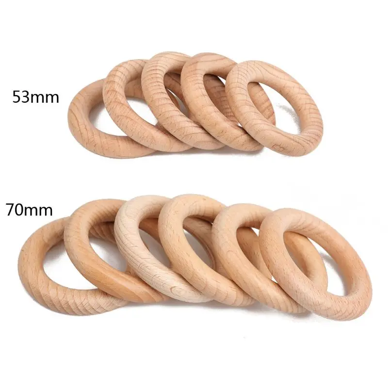 53mm/70mm Beech Wooden Baby Teething Rings Wooden Baby Teethers Baby Accessories For Baby Necklace Bracelet Making
53mm/70mm Beech Wooden Baby Teething Rings Wooden Baby Teethers Baby Accessories For Baby Necklace Bracelet Making