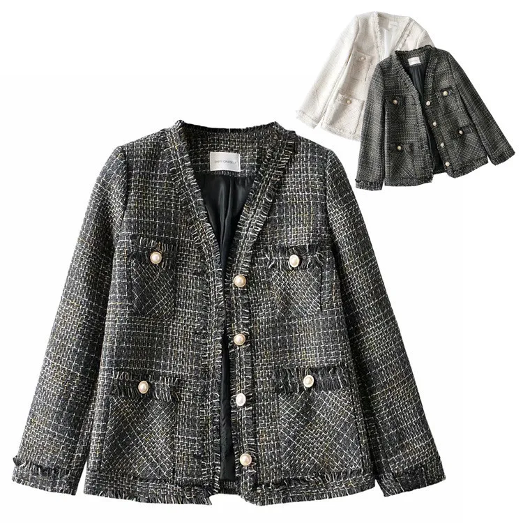 Za 2021 women Light ripe woolen coat autumn winter new style women's fashion plaid suit collar jacket
Za 2021 women Light ripe woolen coat autumn winter new style women's fashion plaid suit collar jacket