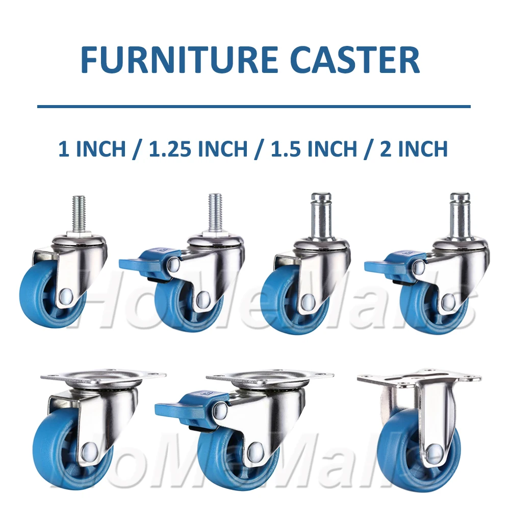 4pcs Nylon Universal Wheels 360 Degree Swivel Casters With Brake Silent Durable Casters For Table Bookshelves or Trolley
4pcs Nylon Universal Wheels 360 Degree Swivel Casters With Brake Silent Durable Casters For Table Bookshelves or Trolley