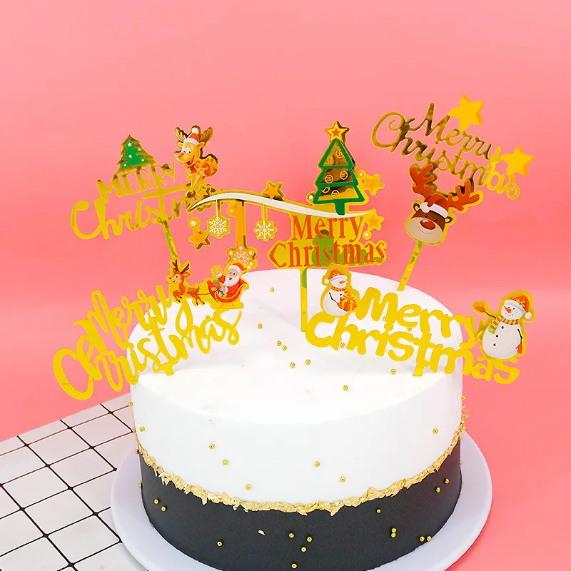 New Merry Christmas Acrylic Cake Toppers Elk Christmas Tree Snowman New Year Cake Toppers for Christmas Party Cake Decorations
New Merry Christmas Acrylic Cake Toppers Elk Christmas Tree Snowman New Year Cake Toppers for Christmas Party Cake Decorations