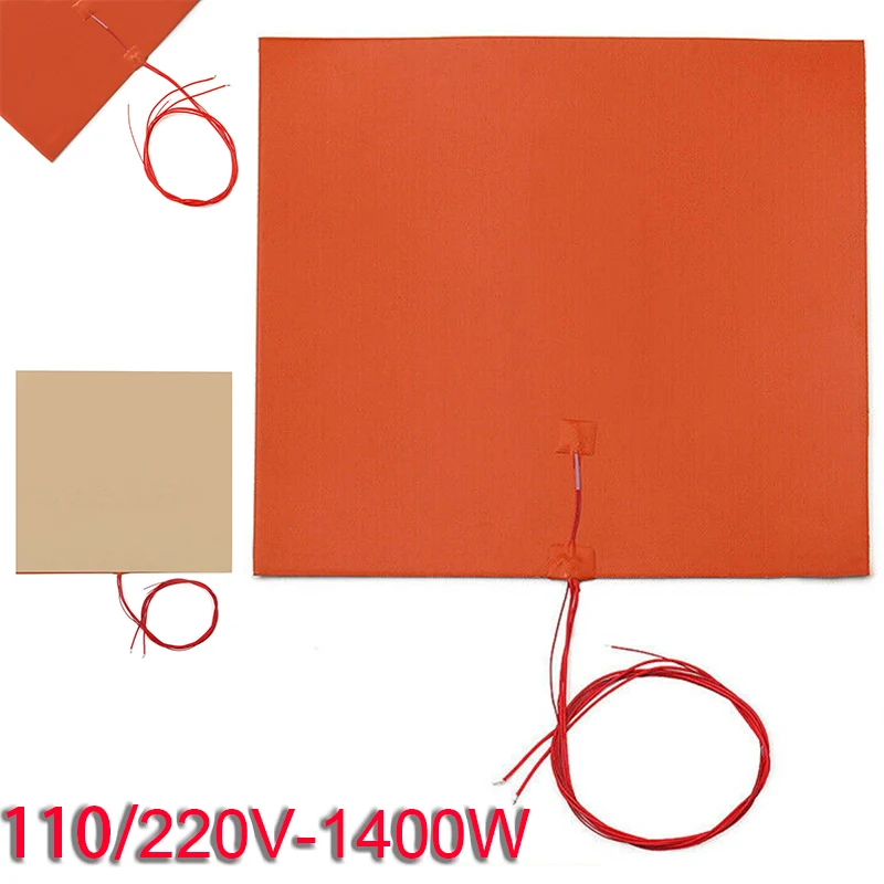 110V / 220V 1400W Silicone Rubber Heat Mat Heating Pad Heater Mat Insulation For Waterproof 3D Printer Heat Bed 400x400mm
110V / 220V 1400W Silicone Rubber Heat Mat Heating Pad Heater Mat Insulation For Waterproof 3D Printer Heat Bed 400x400mm